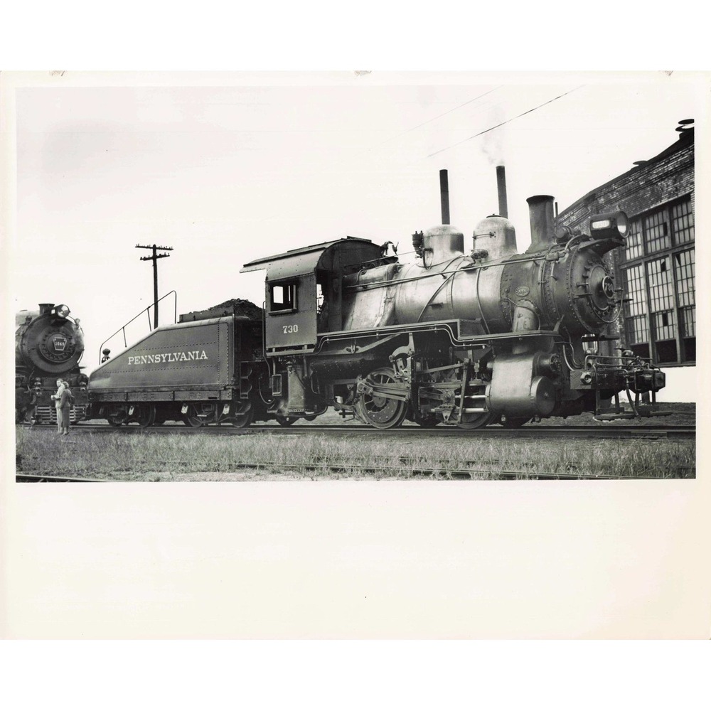 PRR Pennsylvania Railroad 0-6-0 #730 Steam Locomotive Roundhouse Roster Photo